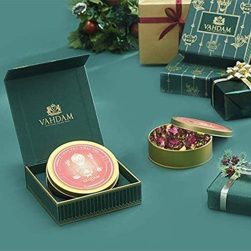 Vahdam Tea Blooming Rose Private Reserve Gift Set